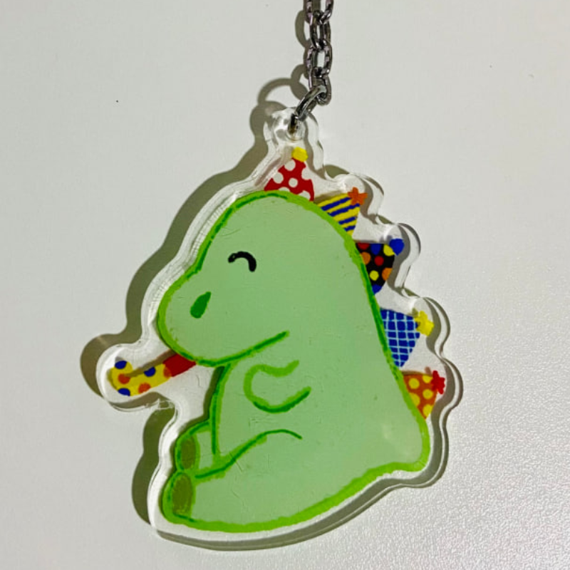 Happy Dino Keychain Main Image