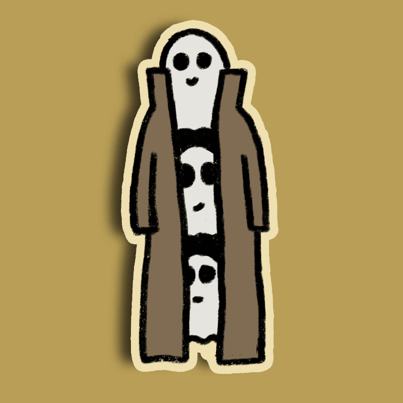 Trench Ghosties Sticker Main Image