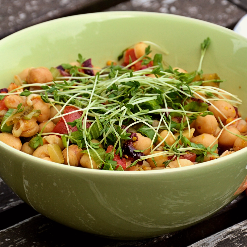High Protein Chickpea Salad