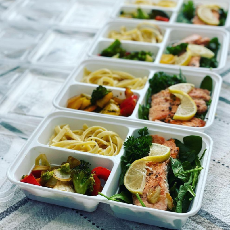 Salmon w/ Rice & Veggies Meal Prep