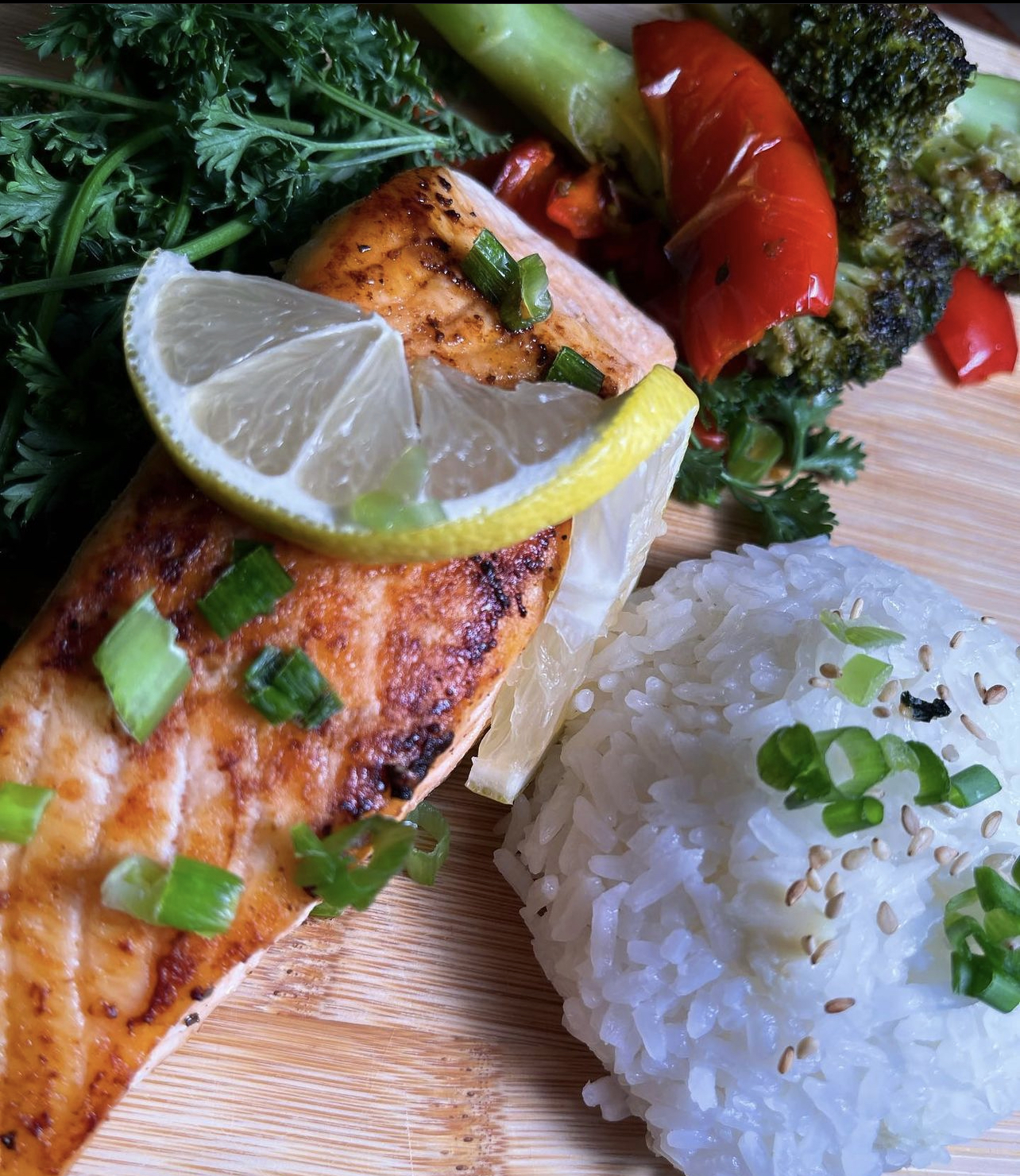 Salmon w/ Rice & Veggies Meal Prep Main Image