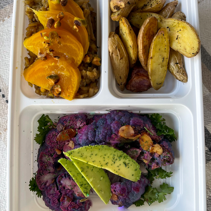 Cauliflower Steak w/ Red Wine Sauce