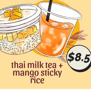 Combo A ( Thai Milk Tea + Mango Sticky Rice ) 