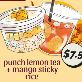 Combo B ( Punch Lemon Tea + Mango Sticky Rice )