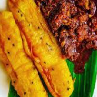 Banana Fry and Beef curry
