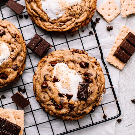 smores chocolate chip cookies