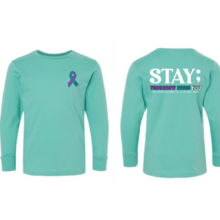 Teal Long Sleeve - Youth - Stay;