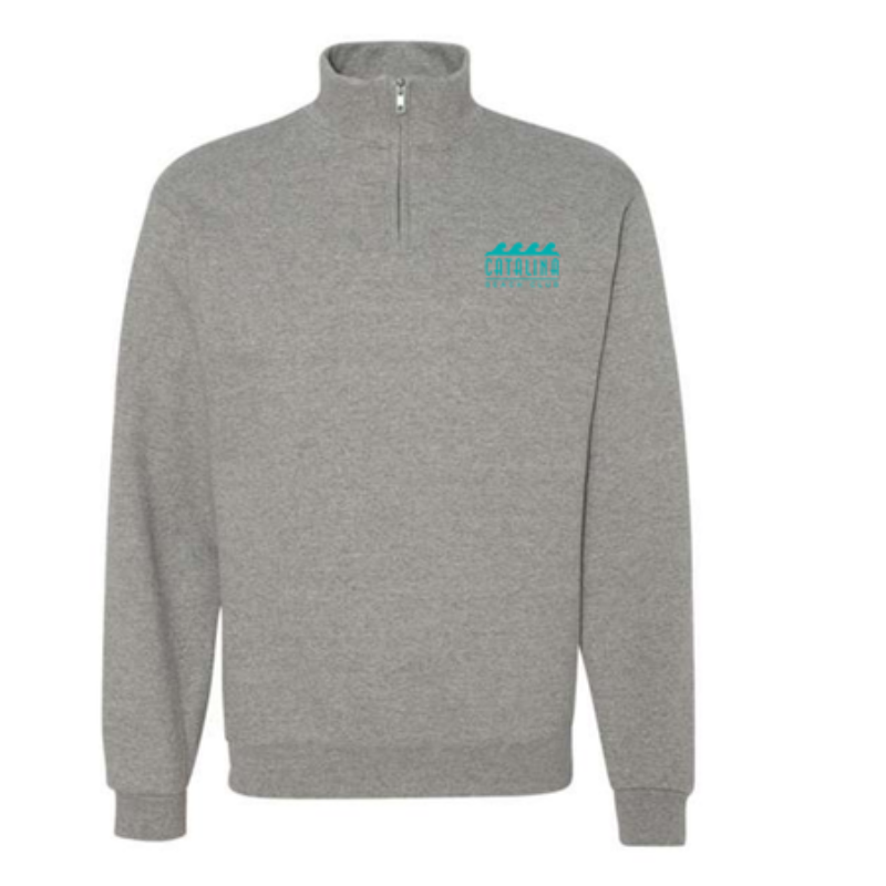 Catalina Oxford Grey Collar Quarter-Zip Sweatshirt