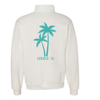 Catalina White Collar Quarter-Zip Sweatshirt - Thumbnail 2