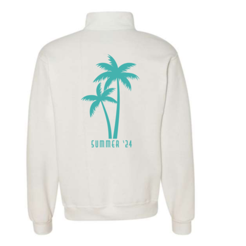 Catalina White Collar Quarter-Zip Sweatshirt - Thumbnail (Preview) 2