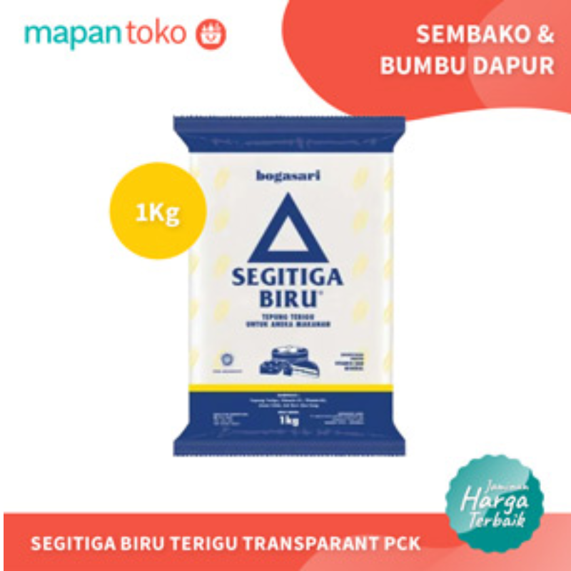 SEGITIGA BIRU TERIGU TRANSPARANT PCK 1000G KARTON (12 PCS) Main Image