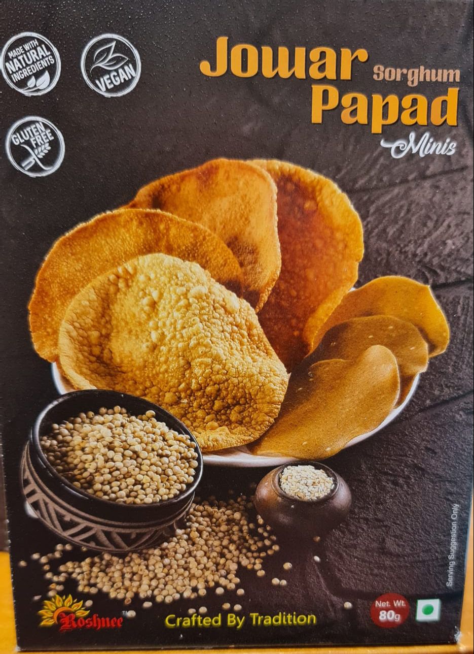 Jowar (Sorghum) Papad Minis -The Perfect crunch to your meal