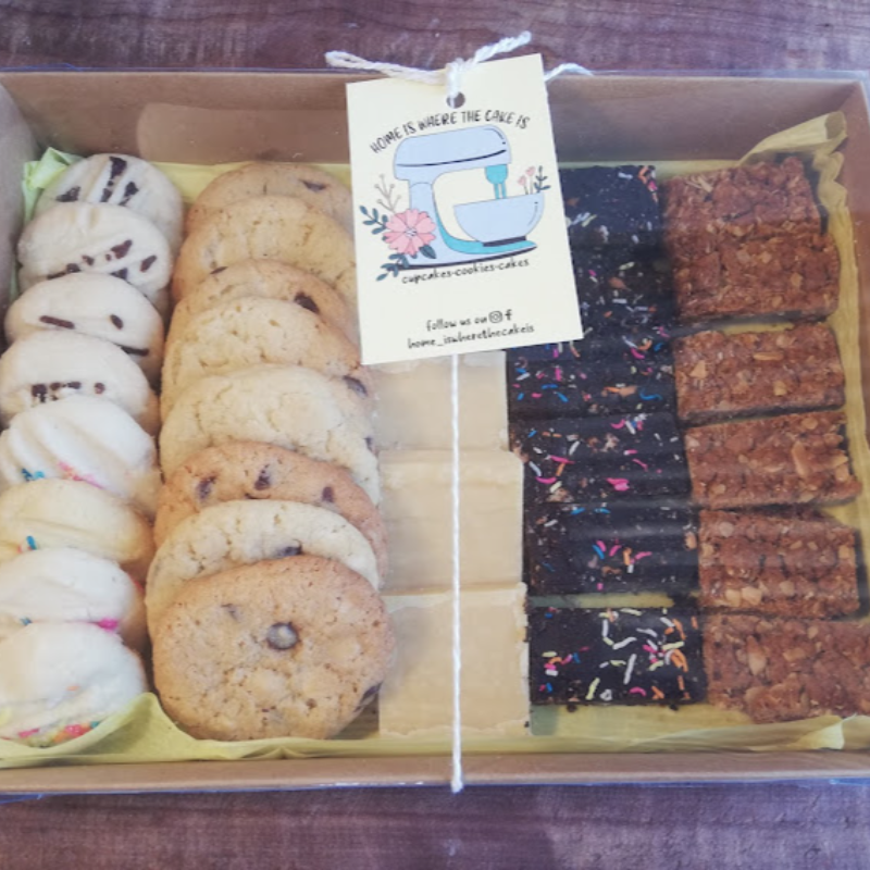 Munch Box: 
A great box of treats: Melting moments,  choc chip cookies, fudge, munchies and crunchies  Main Image