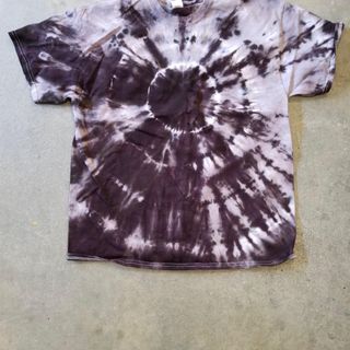 Brown and White Tie Dye Short Sleeve Shirt