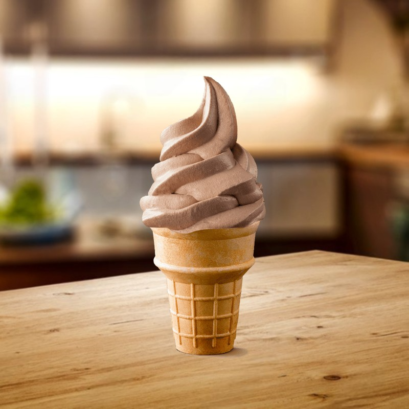 Chocolate Soft Serve Cone