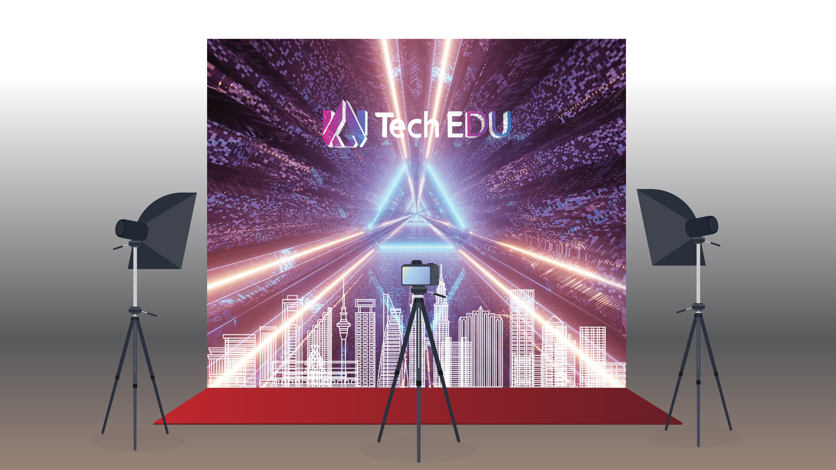 Custom Logo Prop placed at photo booth