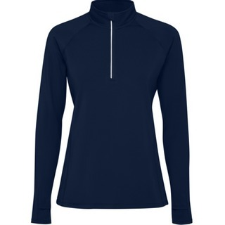 Sweatshirt heren technisch donkerblauw met witte zipper