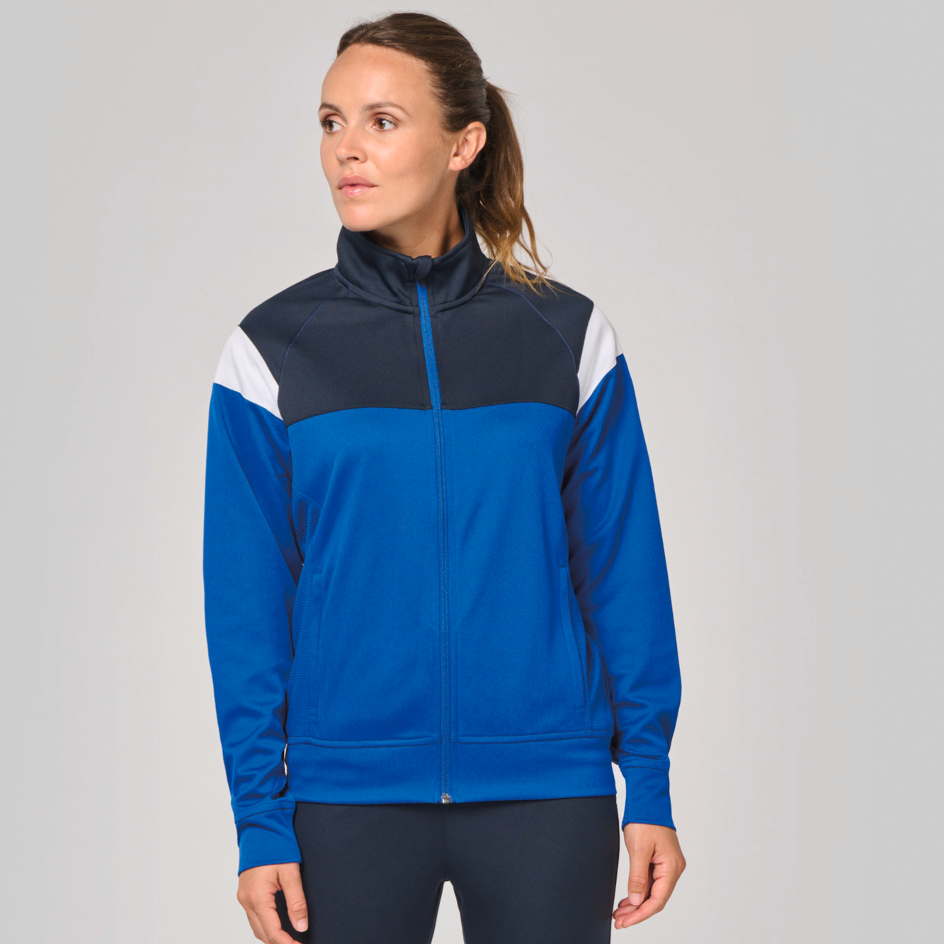 Unisex Trainingsvest royal blue/donkerblauw en wit