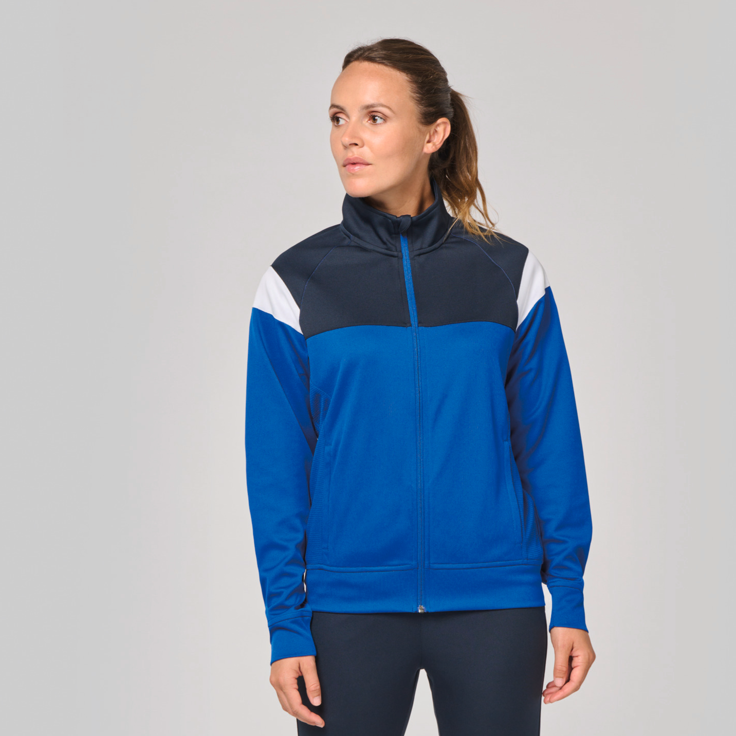 Unisex Trainingsvest royal blue/donkerblauw en wit