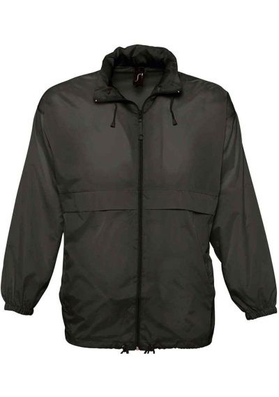 UNISEX BLACK WINDBREAKER JACKET Main Image