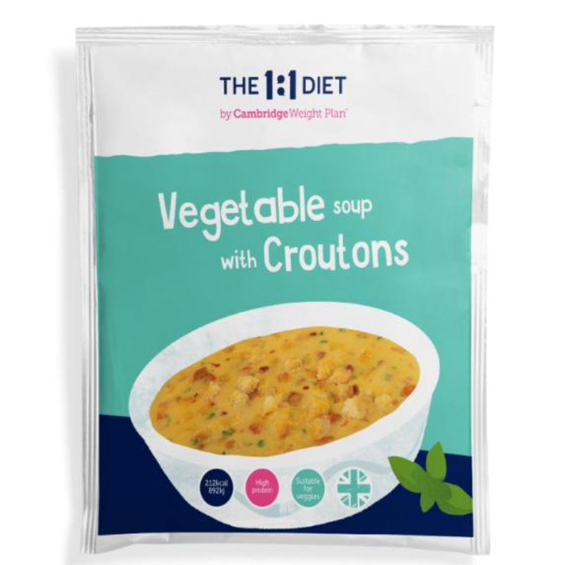 Vegetable Soup with Croutons