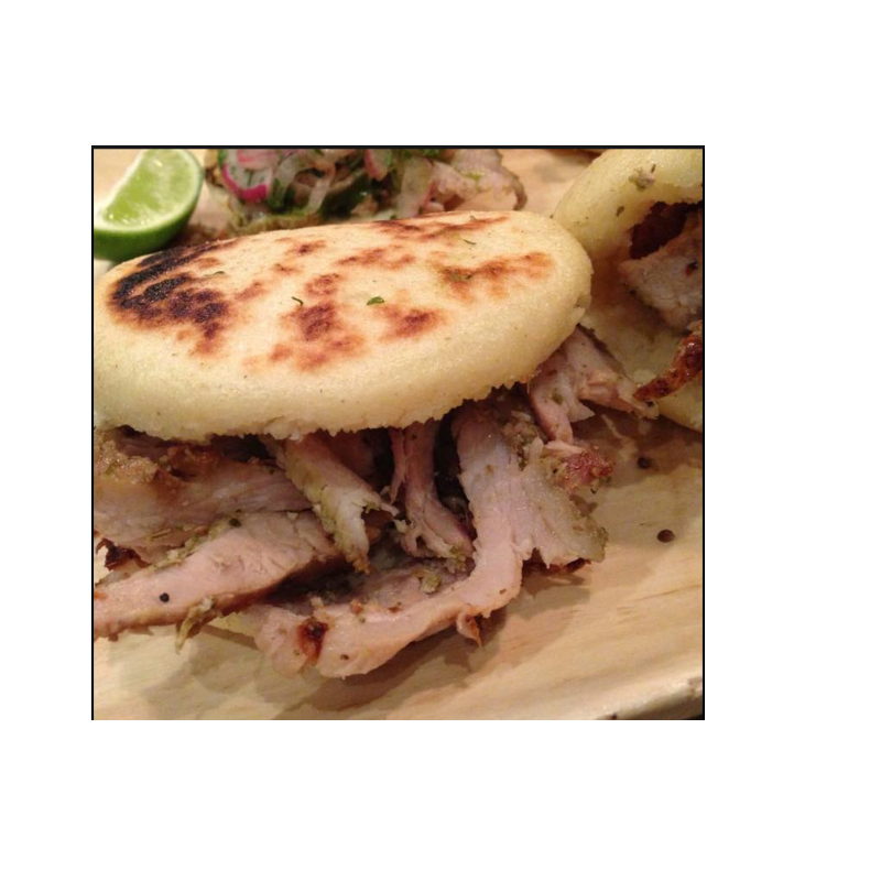 Arepa con Pernil / Corn Pattie with Roast  Pork
