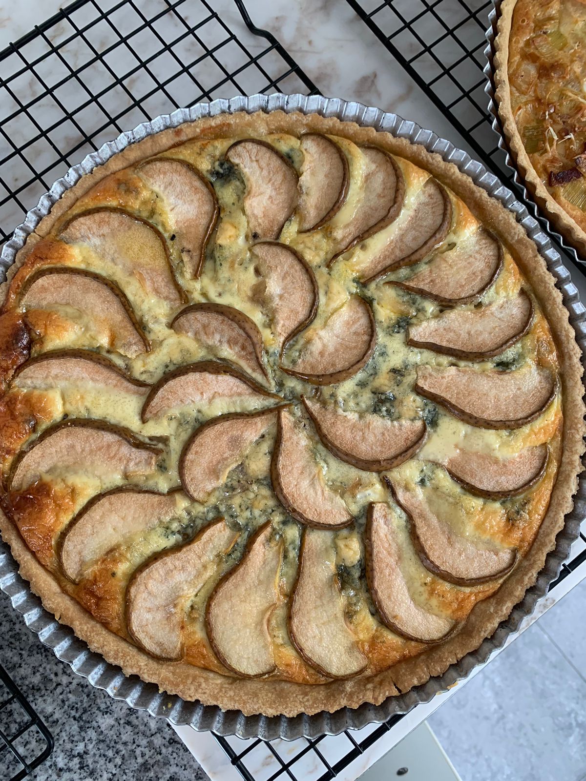 Quiche de Queso Azul y Peras