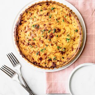 Quiche de Cebolla Caramelizada y Tocino