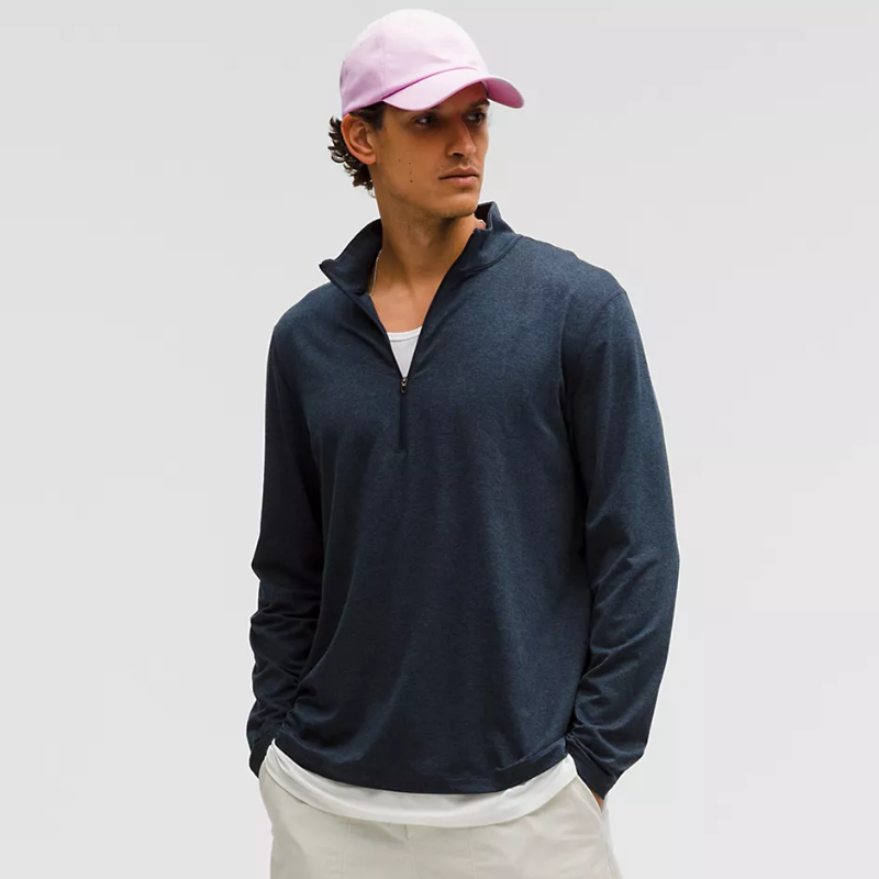 Soft Jersey Half Zip - Navy
