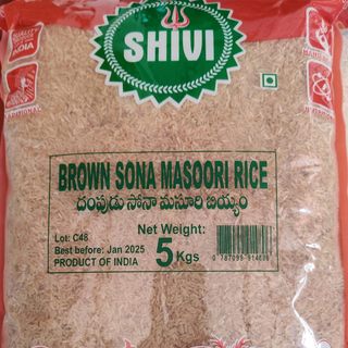 SHIVI-BROWN SONA MASOORI RICE BAG 5Kg