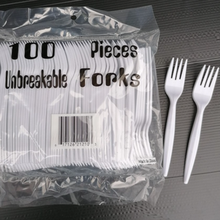 Majestic White Plastic forks 100s