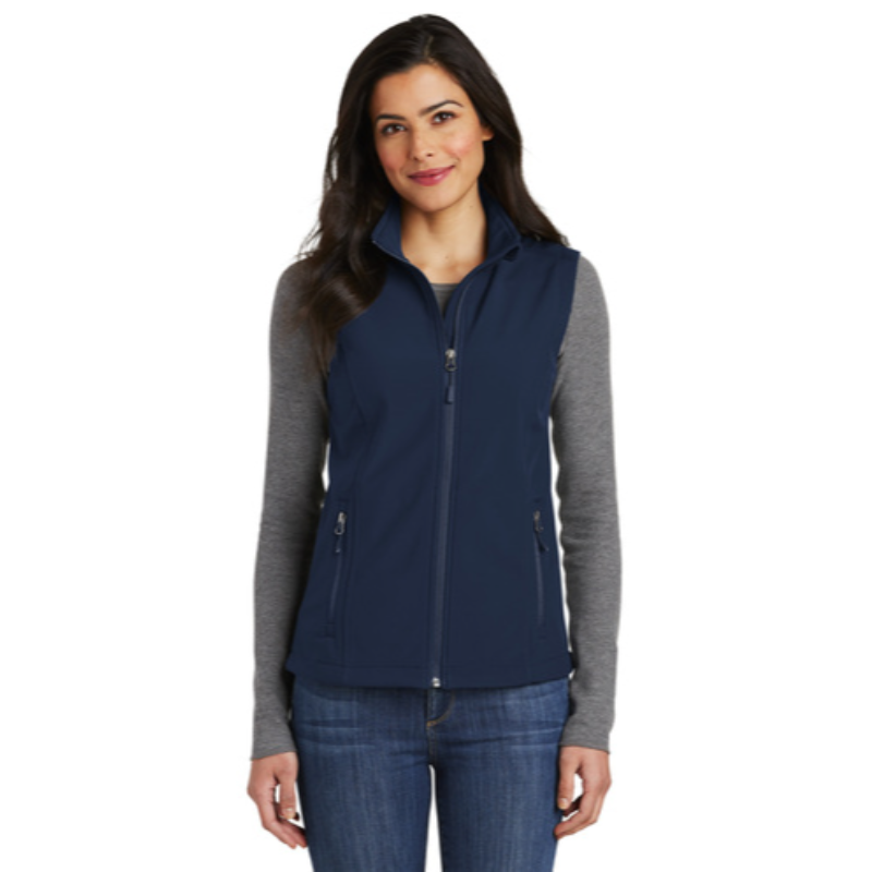 Ladies Soft Shell Vest Battleship Navy Main Image