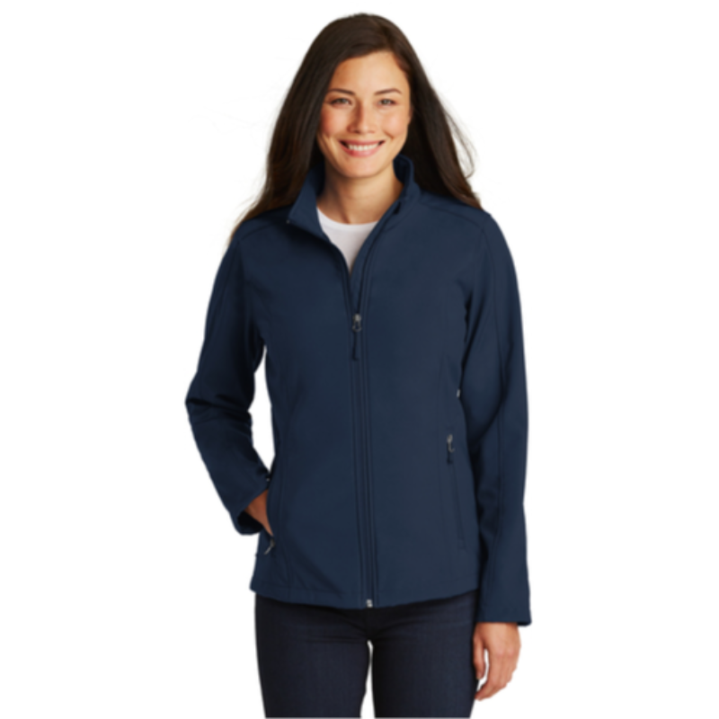 Ladies Soft Shell Jacket Navy Main Image