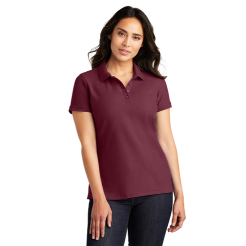 Ladies Polo Shirt- Burgundy Main Image