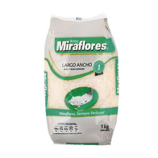 Arroz Miraflores 500 gr Largo Ancho