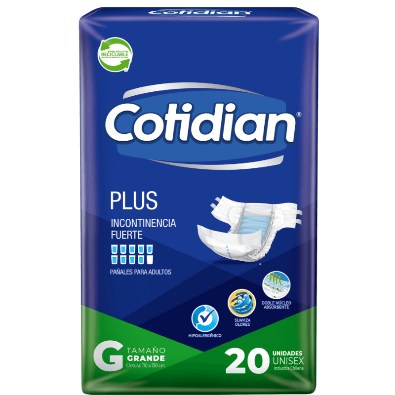 Pañal Incontinencia Cotidian x 20 und Plus Main Image