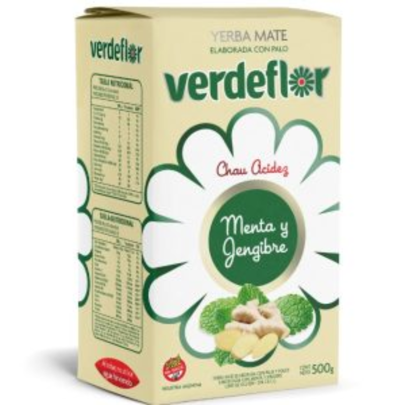 Yerba Mate Verde Flor Menta Jenjibre 500g Main Image