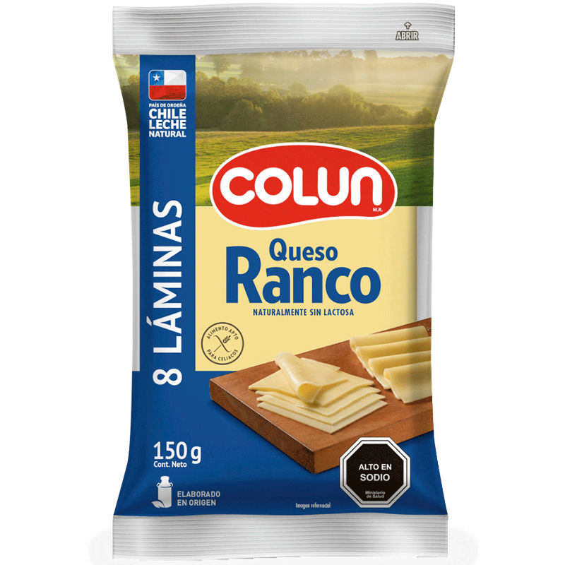 Queso Ranco Laminado Colun 150 Gr Main Image