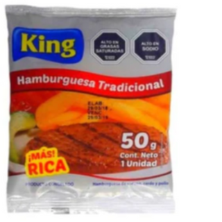 Hamburguesa Tradicional King 50 Gr x 4 unidades