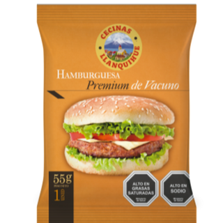 Hamburguesa vacuno 55g. Modinger