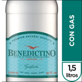 Agua Benedictino 1.5 lt con gas 