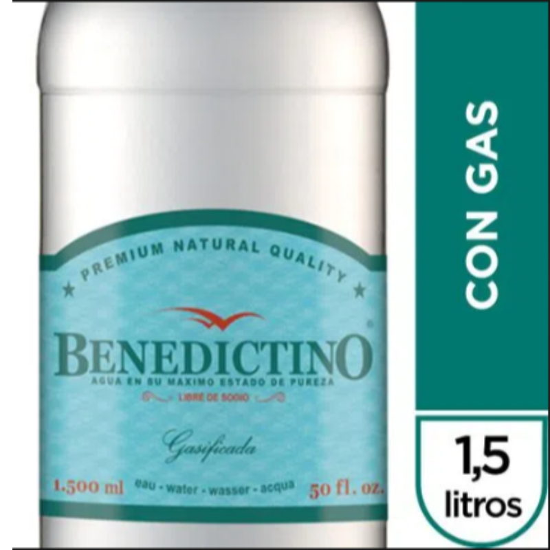 Agua Benedictino 1.5 lt con gas  Main Image