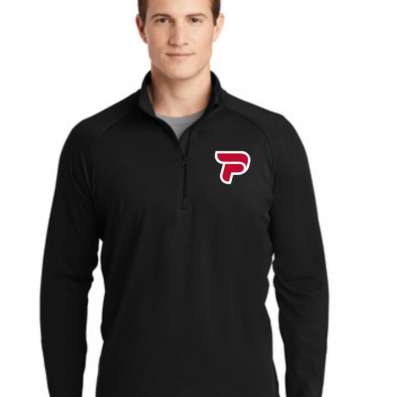 Black Stretch 1/2-Zip Pullover Main Image