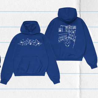 Felpa con cappuccio Blu