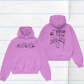 Felpa con cappuccio Rosa