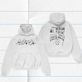 Felpa con cappuccio Bianca