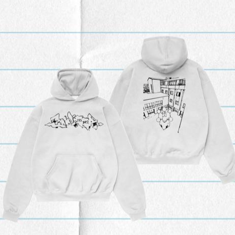 Felpa con cappuccio Bianca