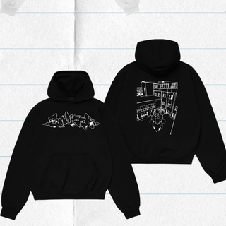 Felpa con cappuccio Nero