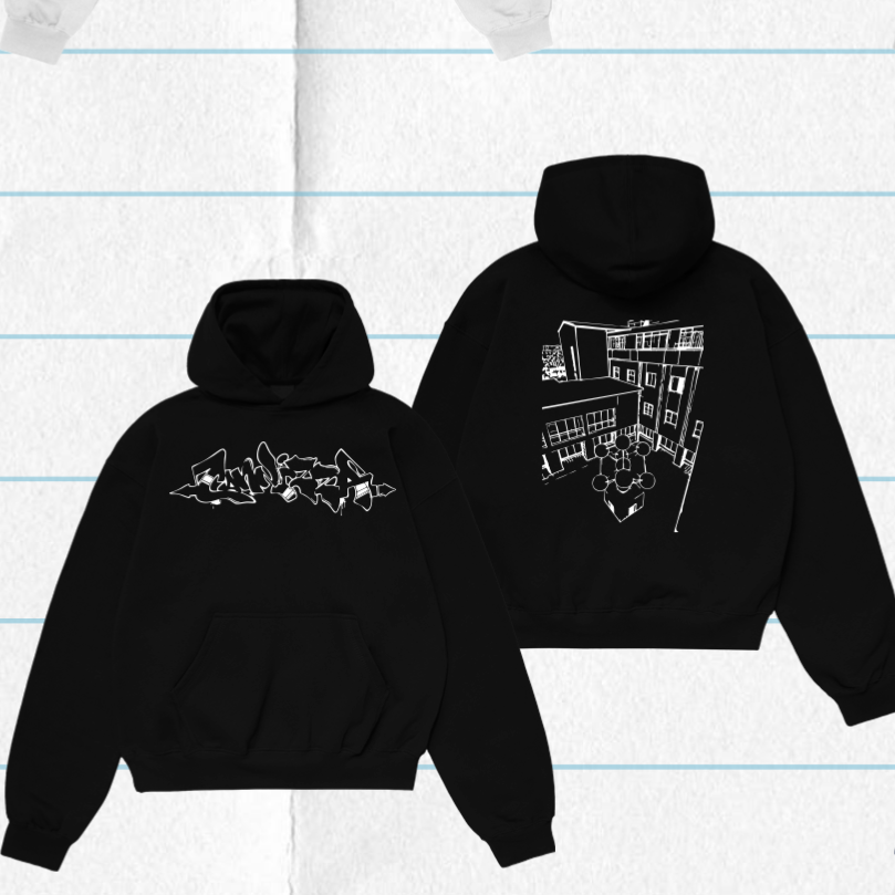 Felpa con cappuccio Nero