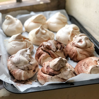 Individual meringues made from our farm eggs 